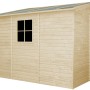 Timbela Gartenhaus Holz M339A+M339G, 6 m², mit Fenster und Seitenwand. Holz-Gartenhaus in naturbelassenem Look.
