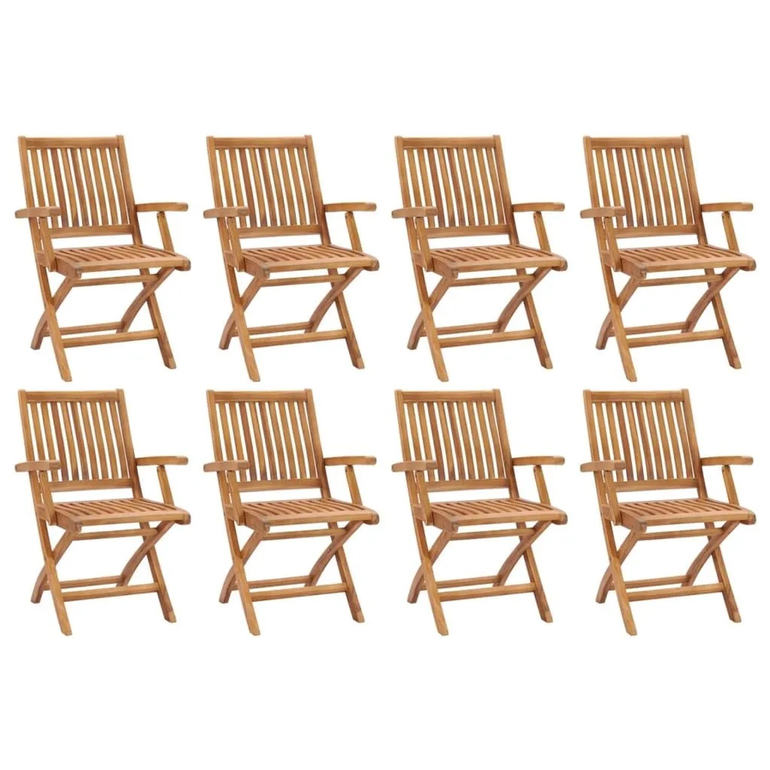 vidaXL Klappbare Gartenstühle 8 Stk Massivholz Teak 3072722 günstig online kaufen