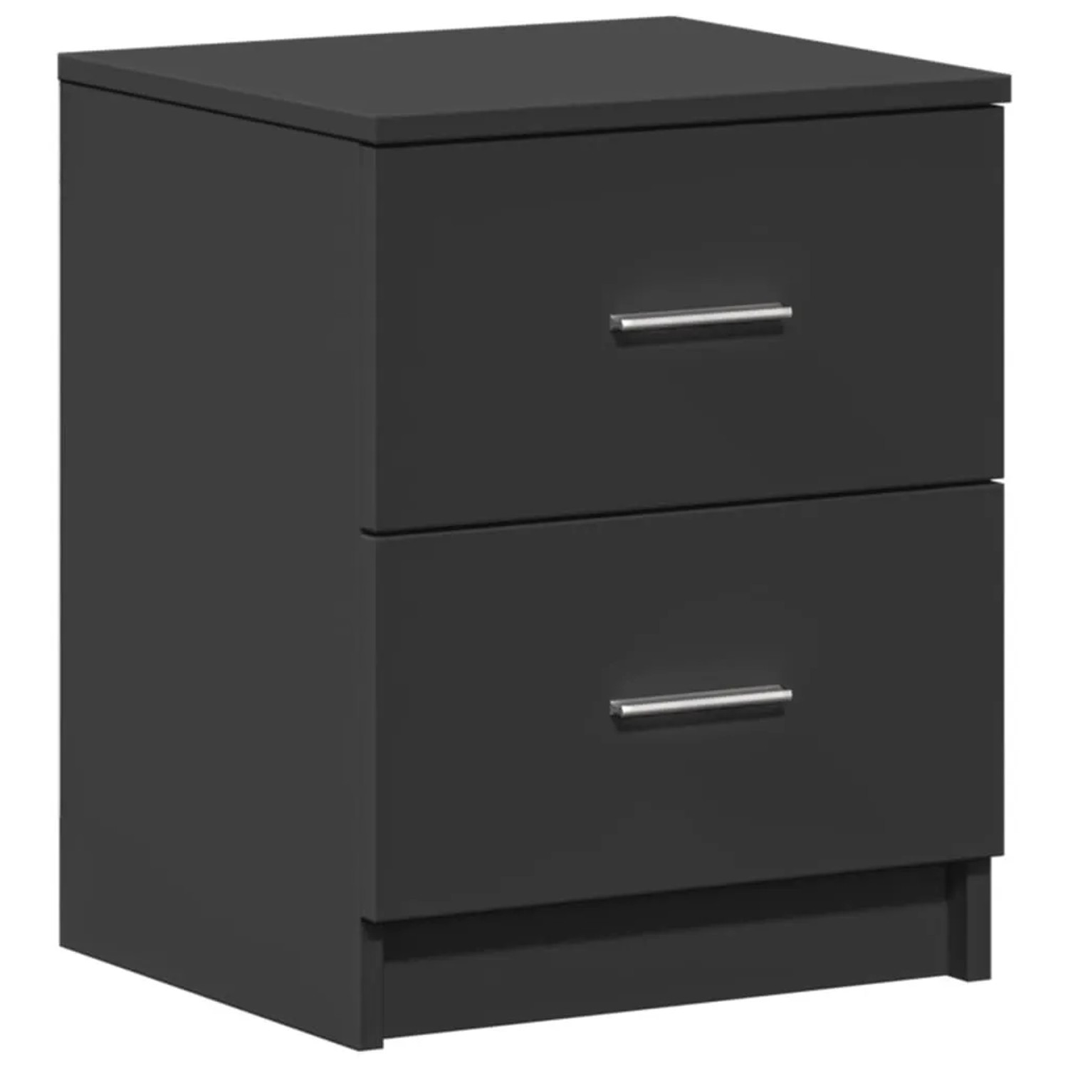 vidaXL Nachttisch mit 2 Schubladen Schwarz 40x36x50 cm 858787