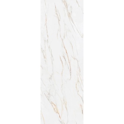 Decoflooring SPC-Wandpaneel 260 cm x 90 cm Marmor Weiß-Gold