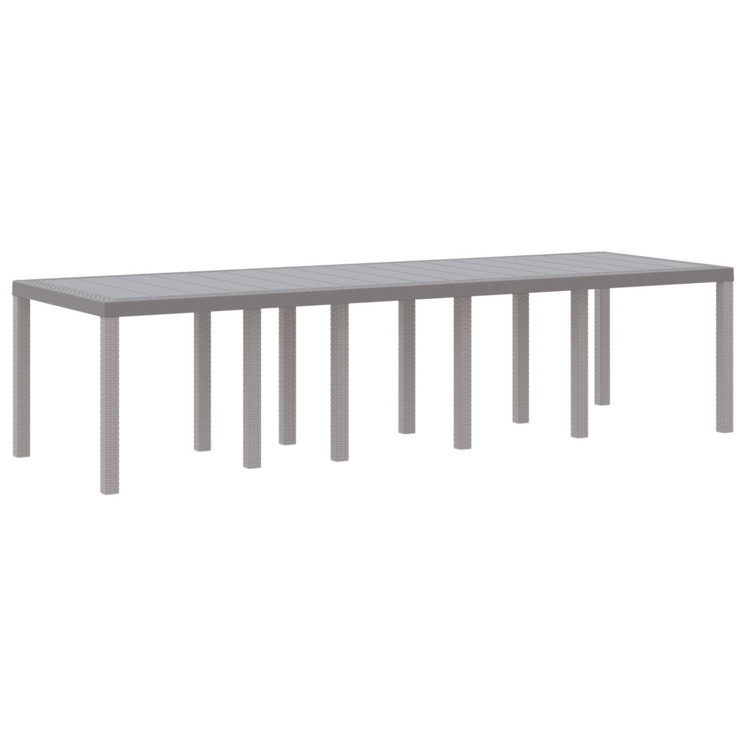 vidaXL Gartentisch Hellgrau 300x100x73 cm Poly Rattan 3378523 günstig online kaufen
