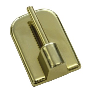 Gardinia Klebehaken für Vitragestangen, Ø 11mm, Messing, 4er-Pack.