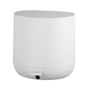 Weißer Schöner Wohnen Treteimer Pomino mit Absenkautomatik, 4,5 Liter Fassungsvermögen.