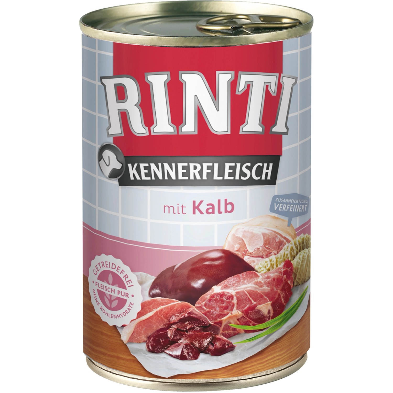 Rinti Hunde-Nassfutter Kennerfleisch Kalb 400 g