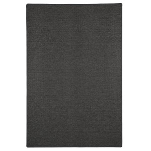 Anthrazitfarbener Snapstyle Flachgewebe Teppich Bentzon, 80x160cm. Kurzflorteppich für Fußbodenheizung.