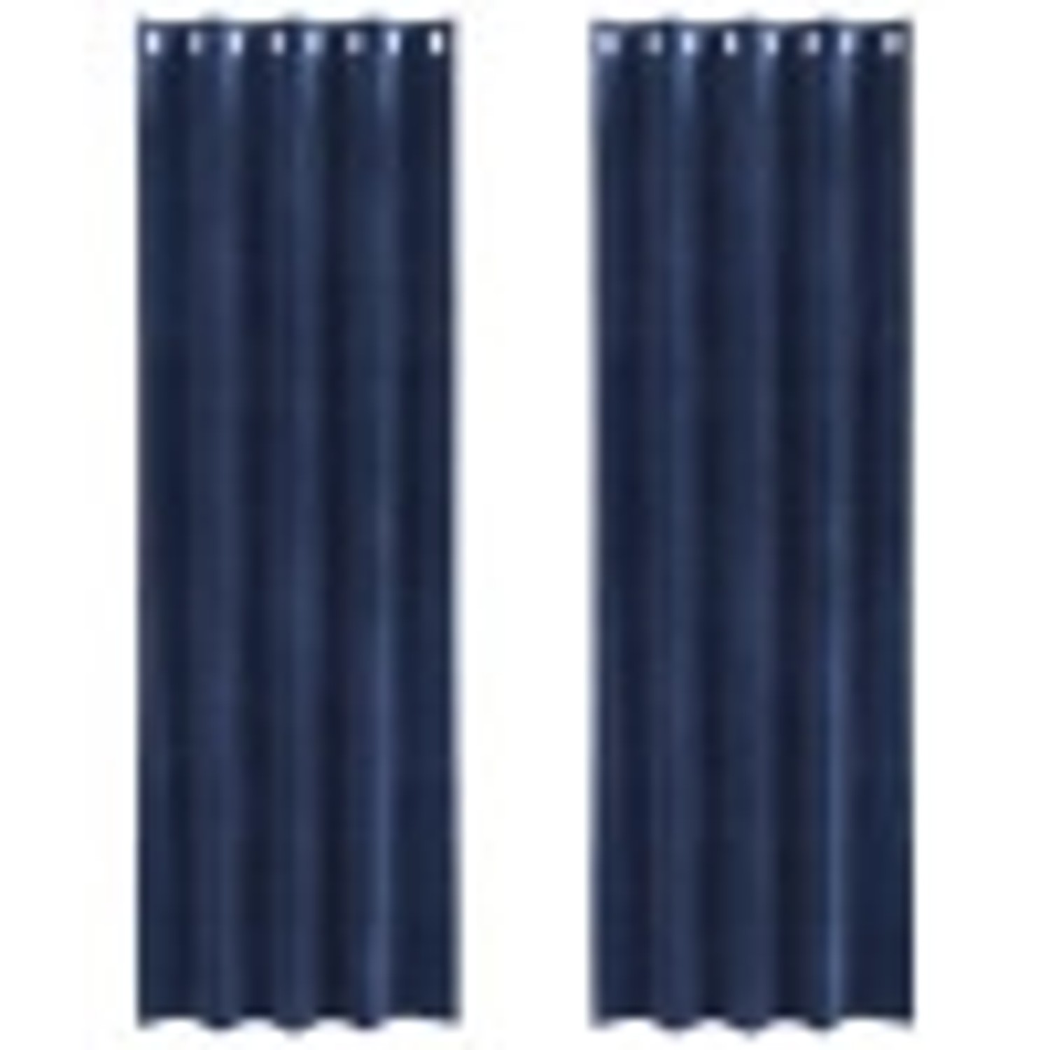 vidaXL Vorhänge 2 Stk Dunkelblau 140 x 260 cm Samt 4107197 günstig online kaufen