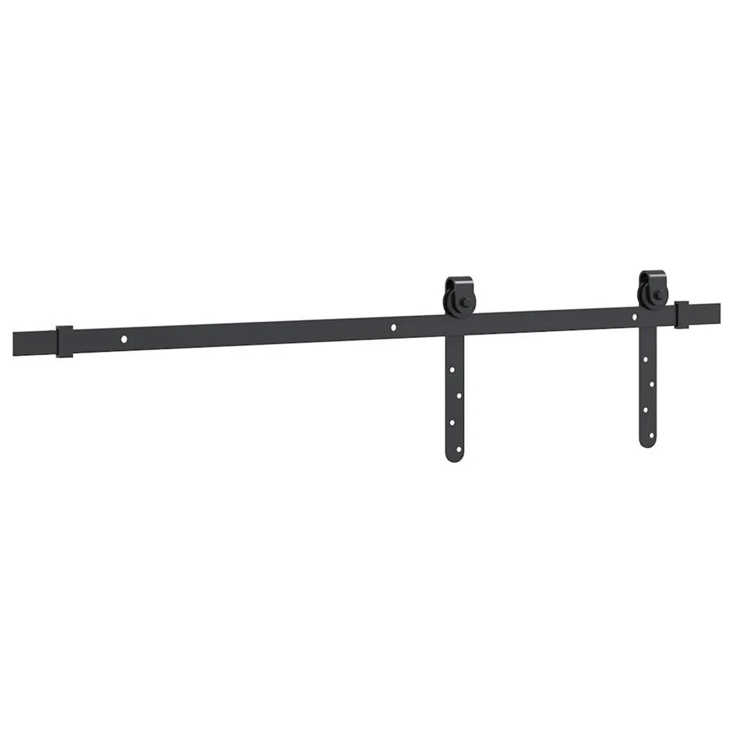 vidaXL Schiebetürbeschlag Set, 91 cm, Karbonstahl, schwarz. Für Schranktüren.