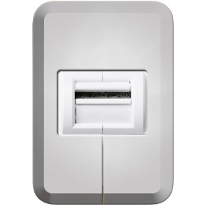 Weiße Schellenberg Sanierungsgurtführung Duo Maxi mit Bürstendichtung für Rollladen.