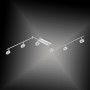 Moderne, 6-flammige LED-Deckenleuchte Sileda von Paul Neuhaus, Aluminium matt.