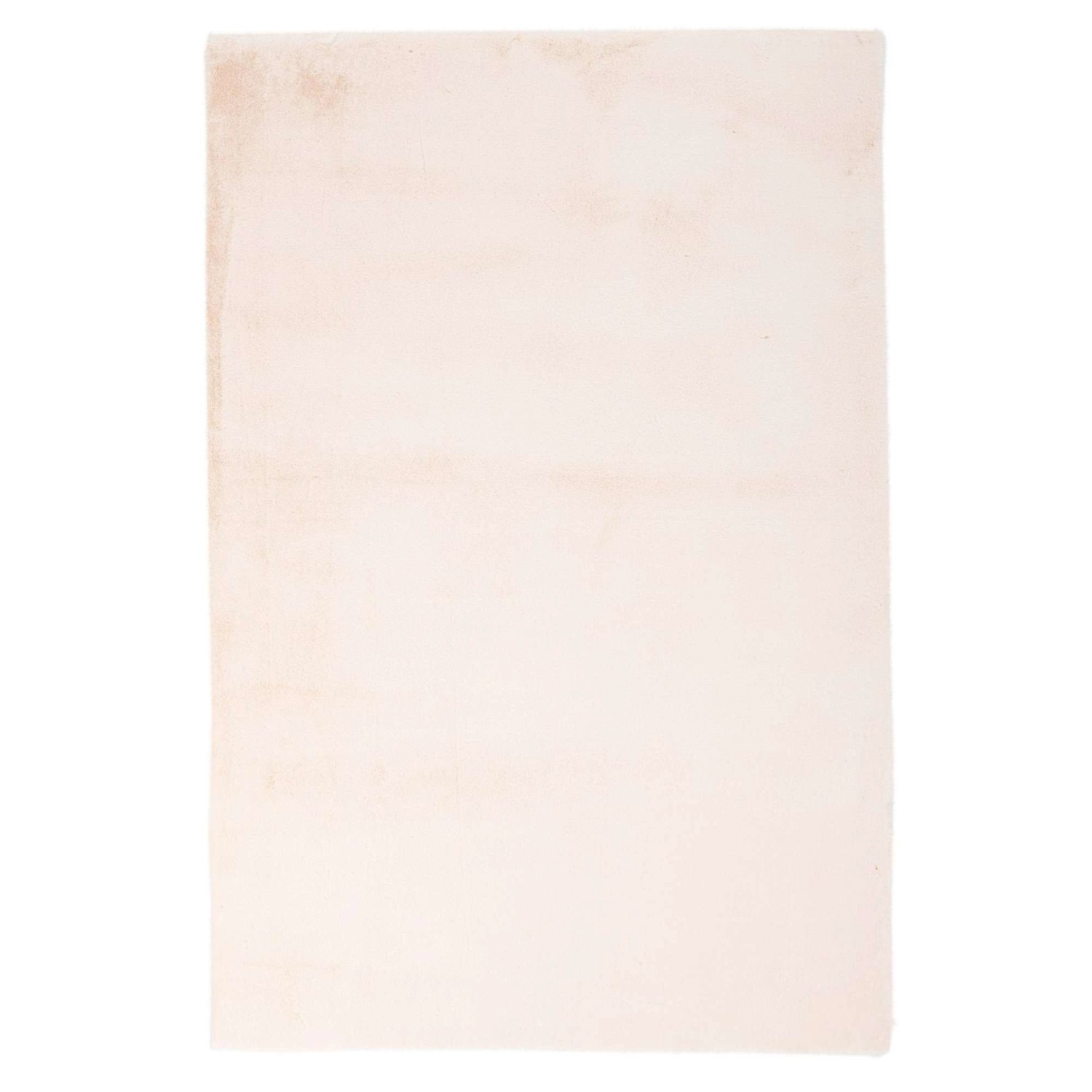 MeGusta Kurzflor Teppich Uni Modern Creme 60x110 cm Clara günstig online kaufen