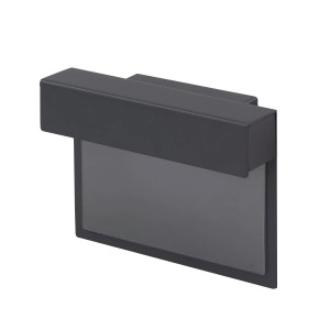 Lindby LED Wandleuchte Außen Antal 10025868 Spritzwassergeschützt Modern in Schwarz aus Aluminium 1-flammig