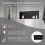 Schwarze LuxeBath Wandnische aus Edelstahl (90x30x10 cm) mit Rahmen als Duschablage.