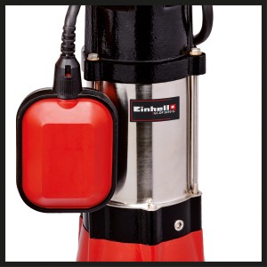 Einhell GC-DP 5010 G Schmutzwasserpumpe mit Schwimmerschalter und Edelstahlgehäuse.