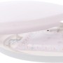Weiße LED-Deckenleuchte, 18 W, 37 cm Durchmesser, teilweise geöffnet.