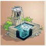 Ubbink Nevada LED Wasserfall-Set mit Pumpe und Becken, verschiedene Ausführungen.