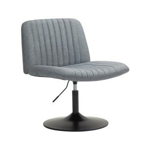 Grauer Svita Emily Loungesessel/Cocktailsessel mit Stoffbezug, höhenverstellbar und drehbar.