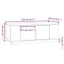 vidaXL Couchtisch Kiefer massiv, 110x50x40 cm, Modell 1, mit Stauraum und Türen.