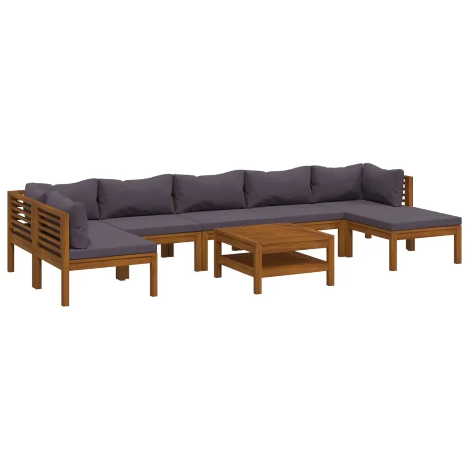 vidaXL 8-Tlg Garten-Lounge-Set mit Auflage Massivholz Akazie 3086923