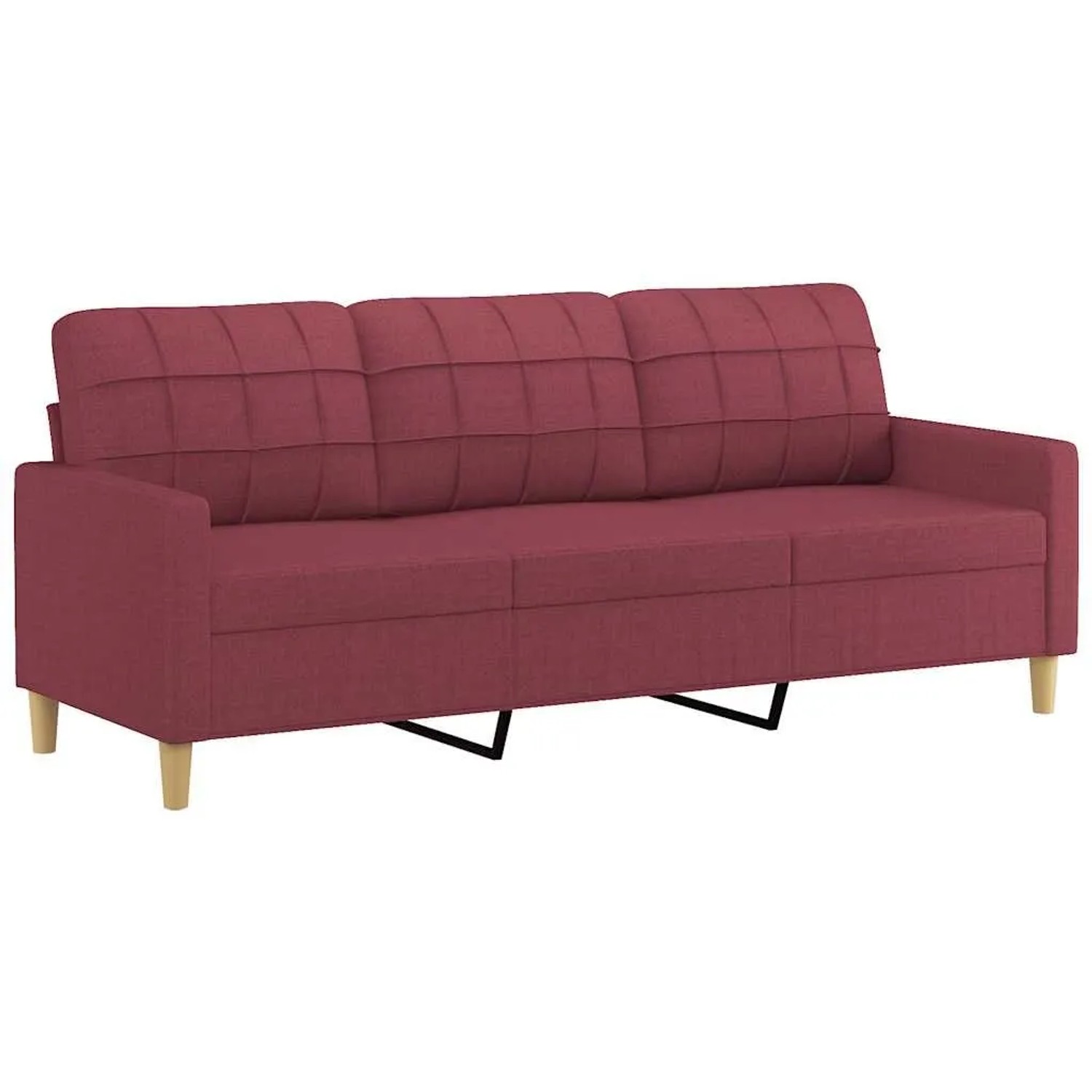 Thumbnail - vidaXL 3-Sitzer-Sofa Weinrot 180 cm Stoff 359105