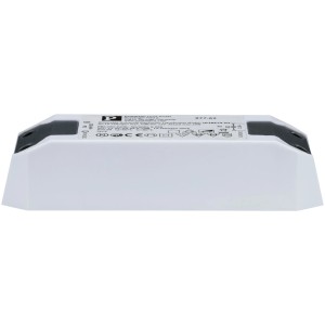 Weißer Paulmann Elektroniktrafo 12V für Halo- und LED-Lampen, dimmbar und mit Schutzfunktionen.