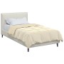 vidaXL Winterbettdecke Gepolstert Creme 140 x 220 cm Mikrofaser 42026151_3