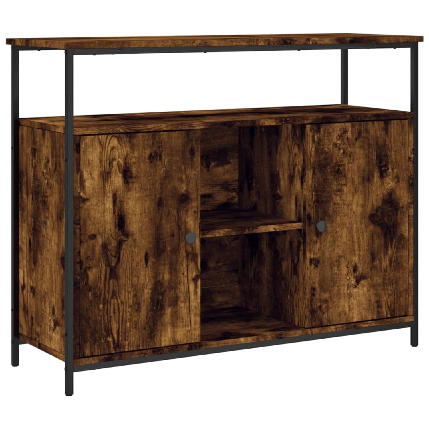 vidaXL Sideboard Räuchereiche 100x35x80 cm Holzwerkstoff 835501 günstig online kaufen