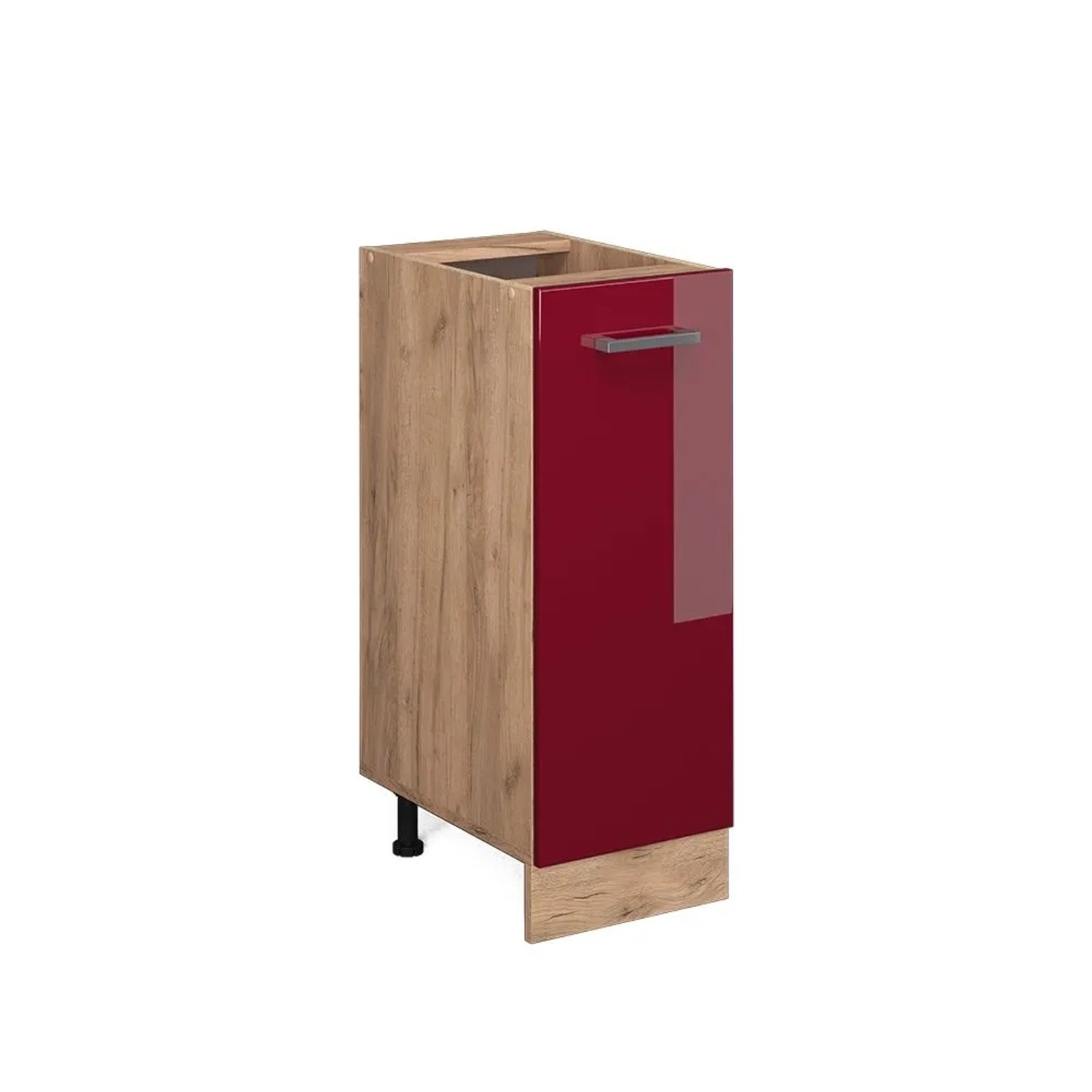 Vicco Apothekerschrank R-Line Rot Hochglanz 30 x 82 ohne Arbeitsplatte Opt3
