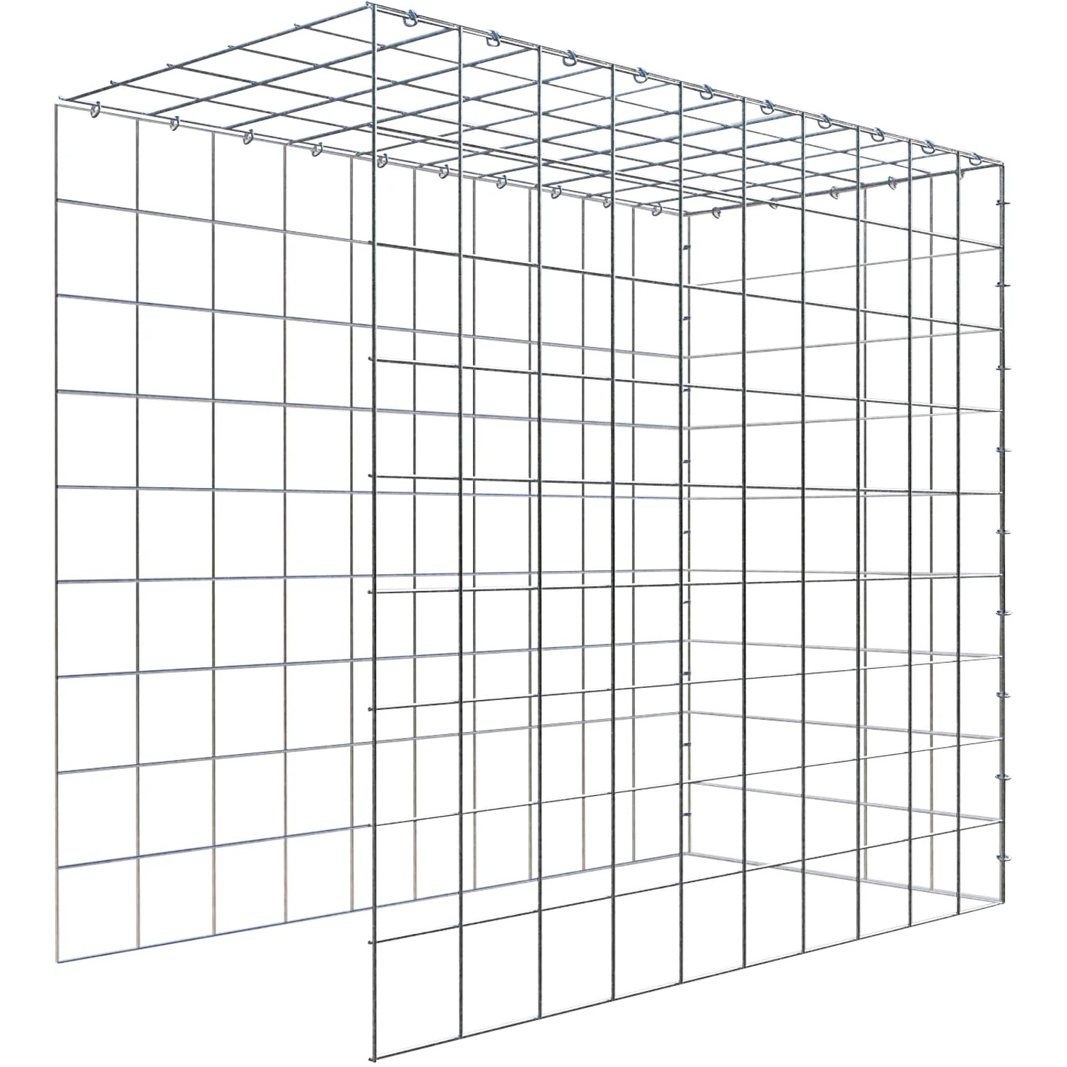 Gabiona C-Ring-Gabione-Anbaukorb Typ 4 90 x 100 x 50 cm Maschenw 10 x 10 cm