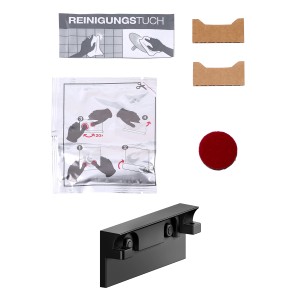 Keuco Klebe-Set 8 für Reva Toilettenpapierhalter, schwarz-matt, zur Montage ohne Bohren.