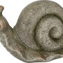 Braune Gartenfigur Schnecke, 12,5 cm, aus Polyresin für Garten & Balkon.