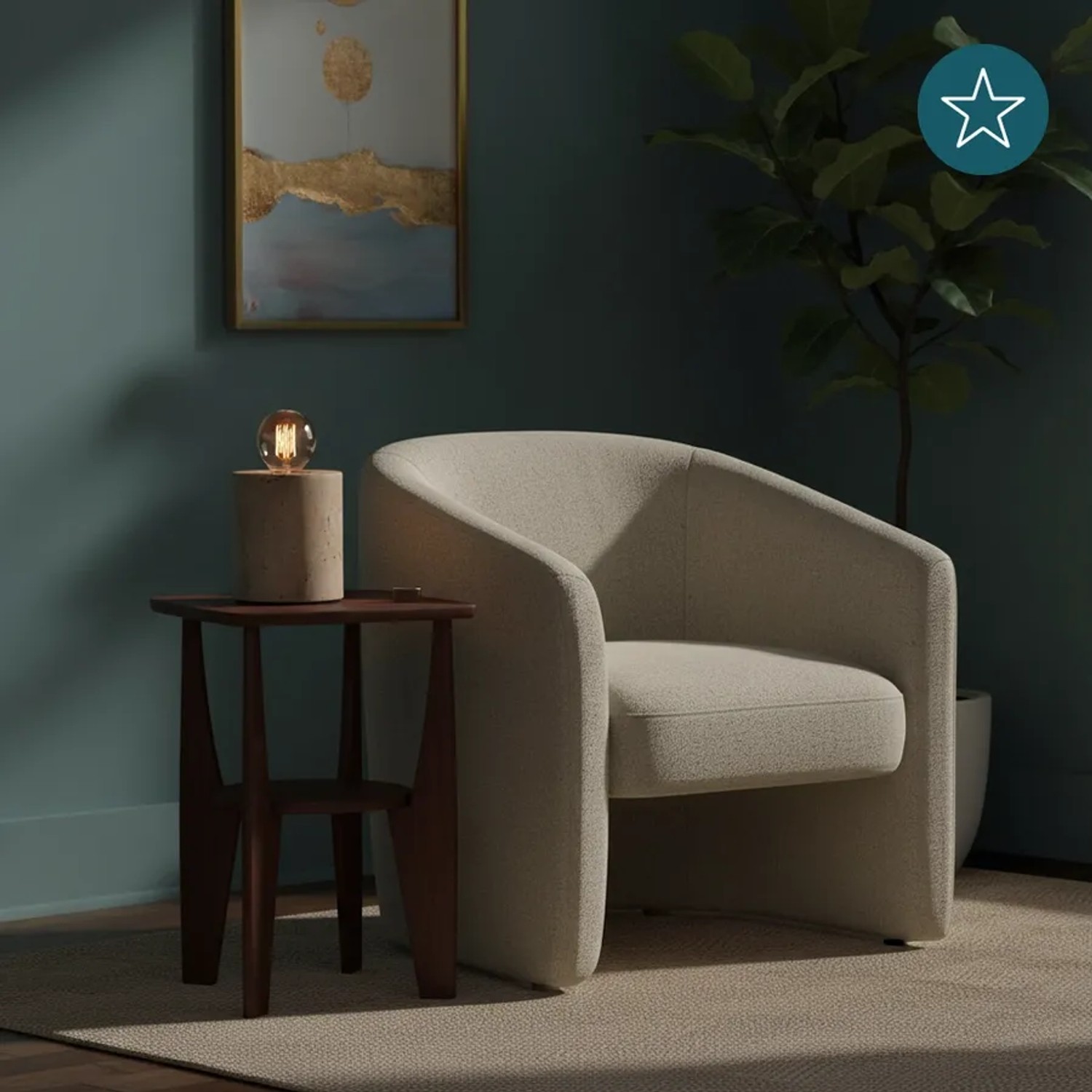 LUXULA Tischleuchte E27 Fassung Modern Design Nachttischleuchte Dekoleuchte Tischlampe Zement/Mamor Optik_8