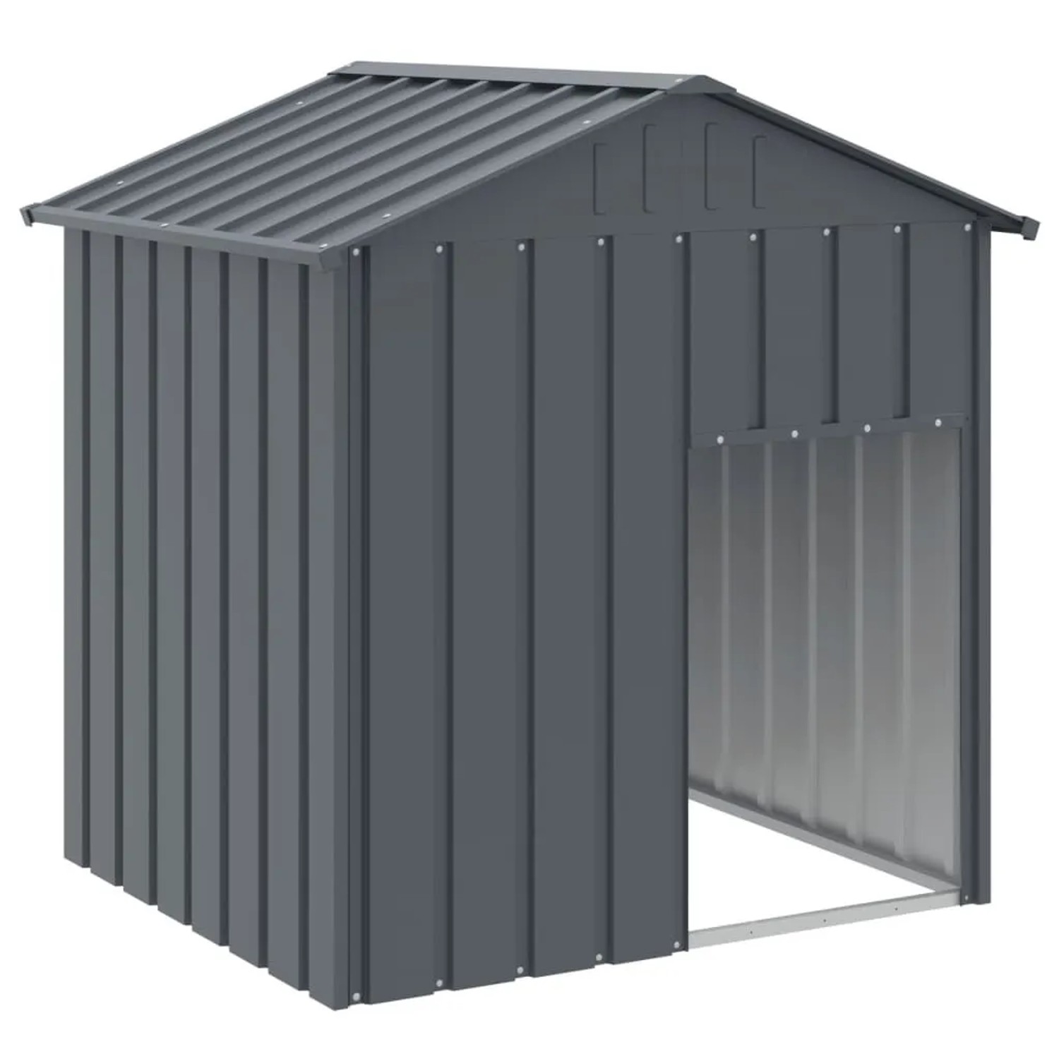 vidaXL Hundehütte mit Dach Anthrazit 117x103x123 cm Verzinkter Stahl 172349