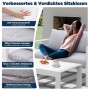 MeXo Gartenmöbel Set aus Aluminium Loungeset für 4 Personen Weiß_4