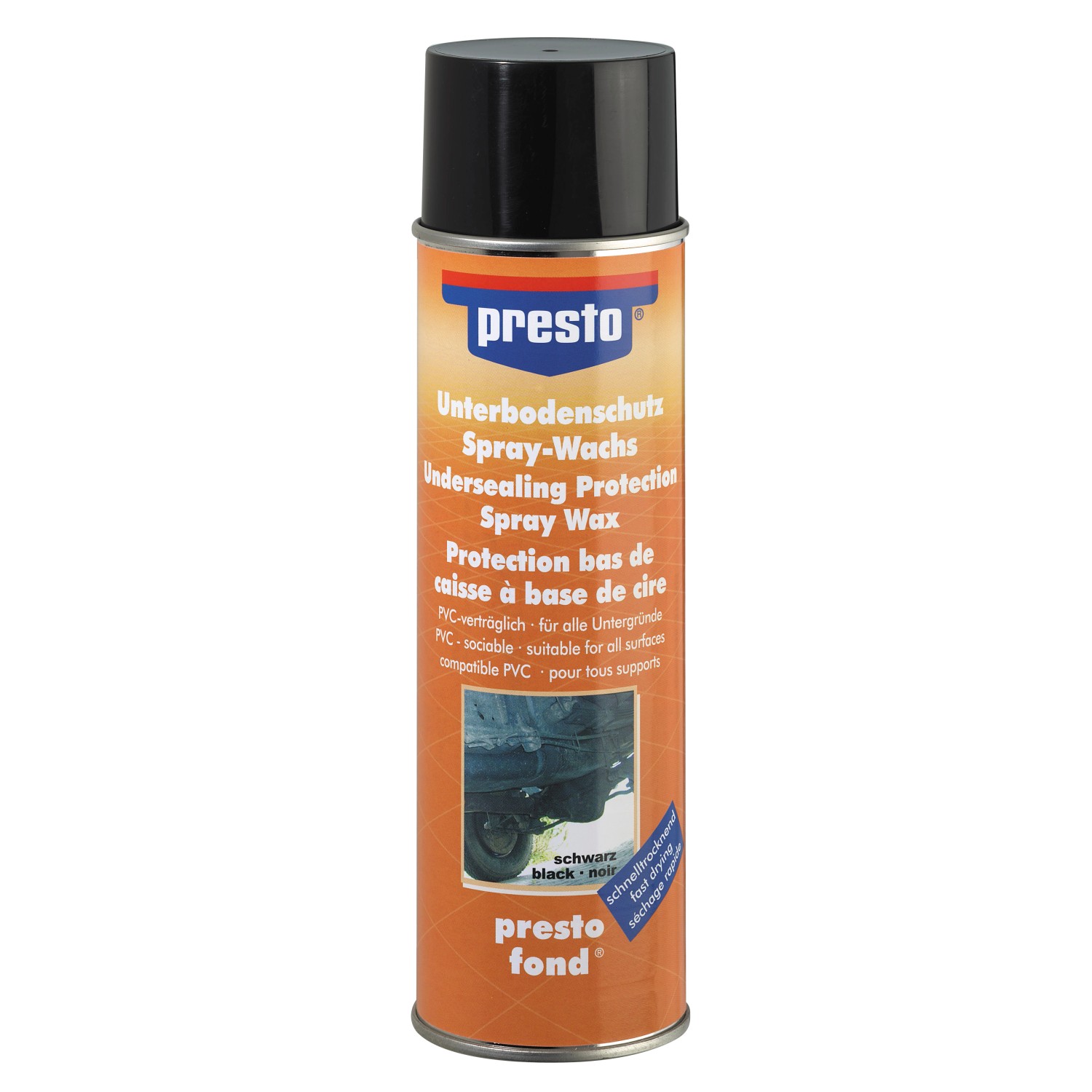 Presto Unterbodenschutz-Spray Wachs Schwarz 500 ml