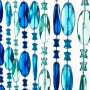 Blauer Kobolo Türvorhang OCEAN mit Kunststoff-Strängen (90x200 cm) als Dekoartikel.