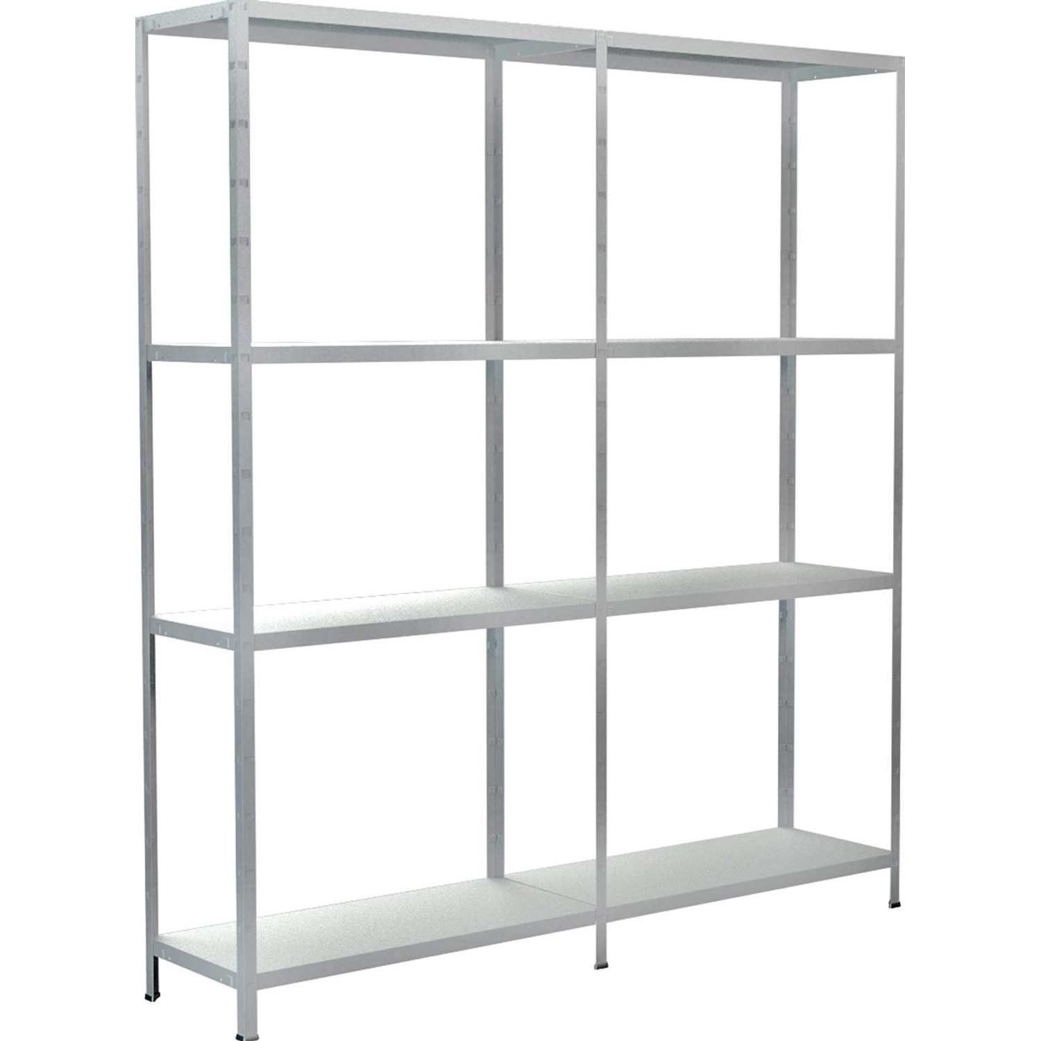 Schulte Set 1 Steckregal/Kellerregal und 1 Anbauregal Weiß 180 cm x 160 cm x 35 cm