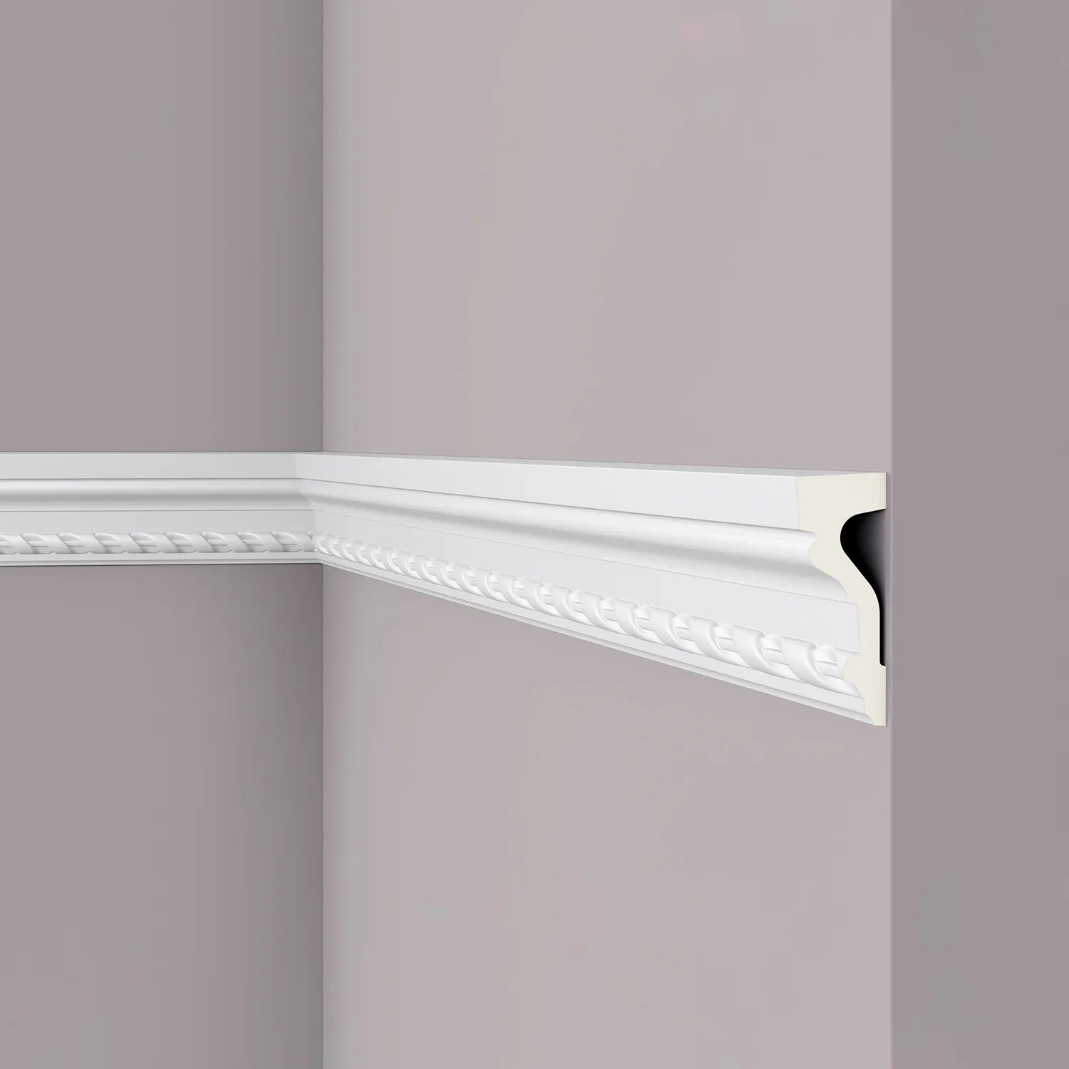 NOEL & MARQUET NMC Z1 ARSTYL Wand- und Friesleiste Zierleiste Stuckleiste 2 m 200 cm x 4 cm x 10,5 cm Weiß