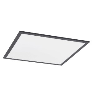 Lindby LED Panel Nelios 9956144 Dimmbar mit Leselampe Modern in Schwarz aus Aluminium 1-flammig Wohnzimmerleuchte