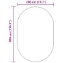 Diagramm: Ovaler Hochflor Teppich NAVARRA 300x200 cm aus Polyester.