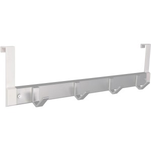 Siro Türgarderobe aus Aluminium, naturfarben, mit 4 Haken zum Einhängen in die Tür.