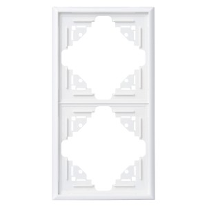 Kopp 2-fach Abdeckrahmen Malta in Arktisweiß für Schalter und Steckdosen.