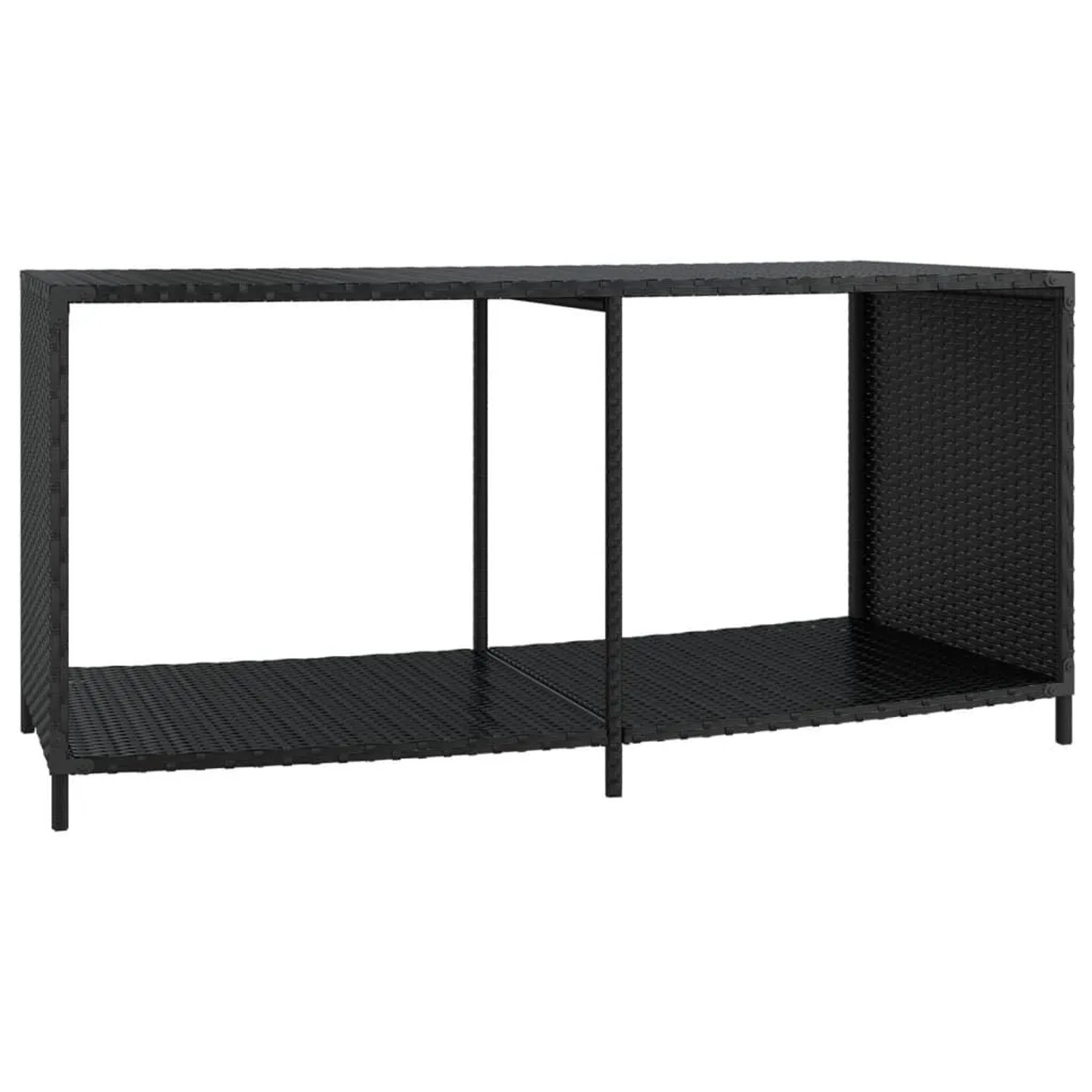 vidaXL Outdoor-Regale 2 Stk Schwarz Poly Rattan 362264