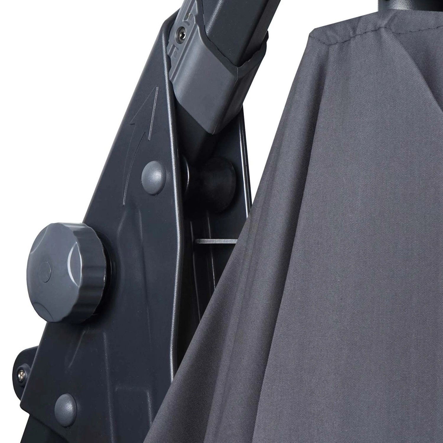 MCW Ampelschirm D14 Rund Ø 3m Anthrazit mit Ständer kaufen bei OBI