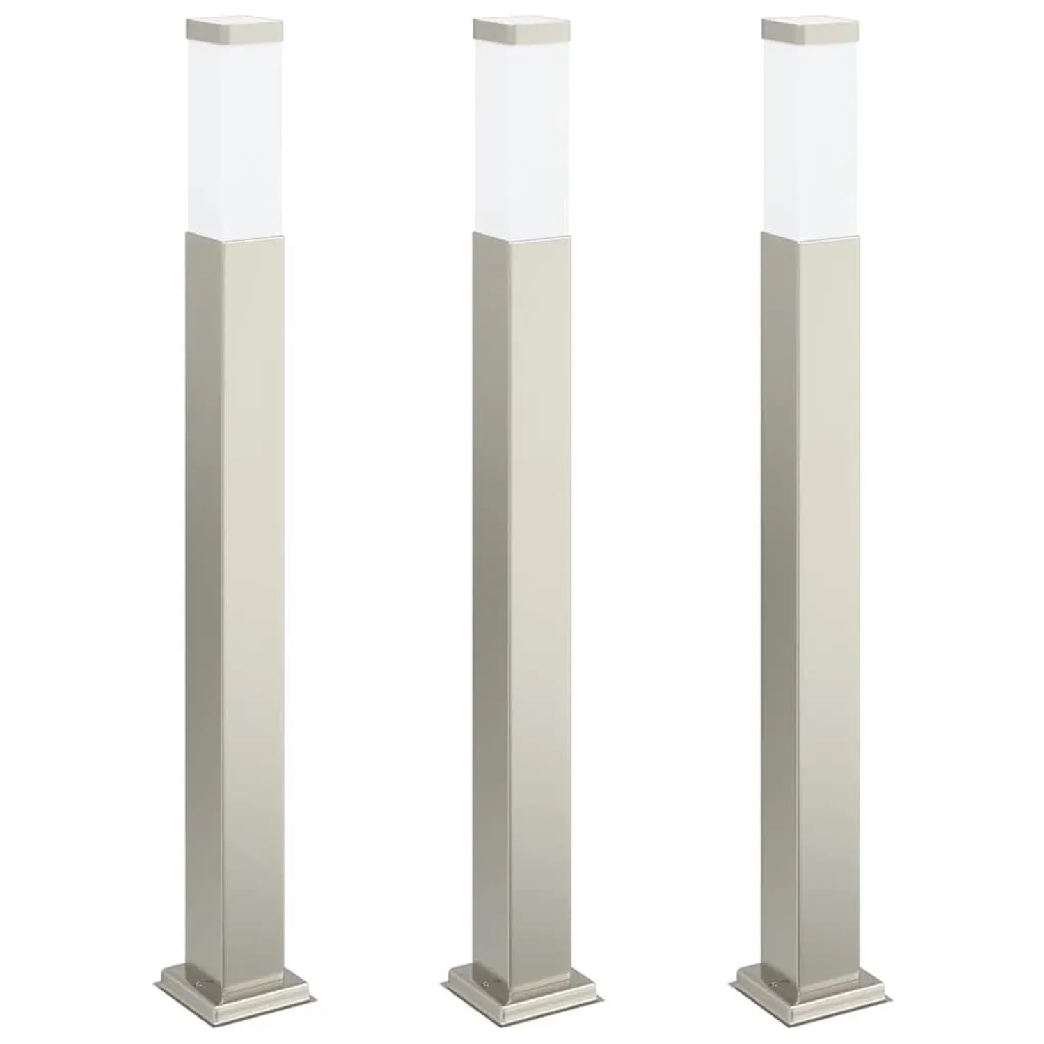 vidaXL Pollerleuchten 3 Stück 80 cm Edelstahl IP44 4006050