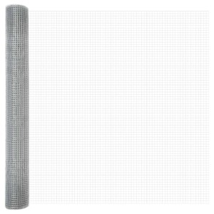 vidaXL Geschweißter Drahtzaun Silber 1 x 50 m 42004962