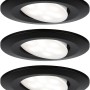 Paulmann LED-Einbaustrahler Calla, 3er Set, schwarz matt, schwenkbar, 4000K, IP65.