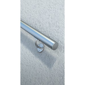 Dolle Handlauf-Komplettset, 150 cm, Aluminium, an Wand montiert.