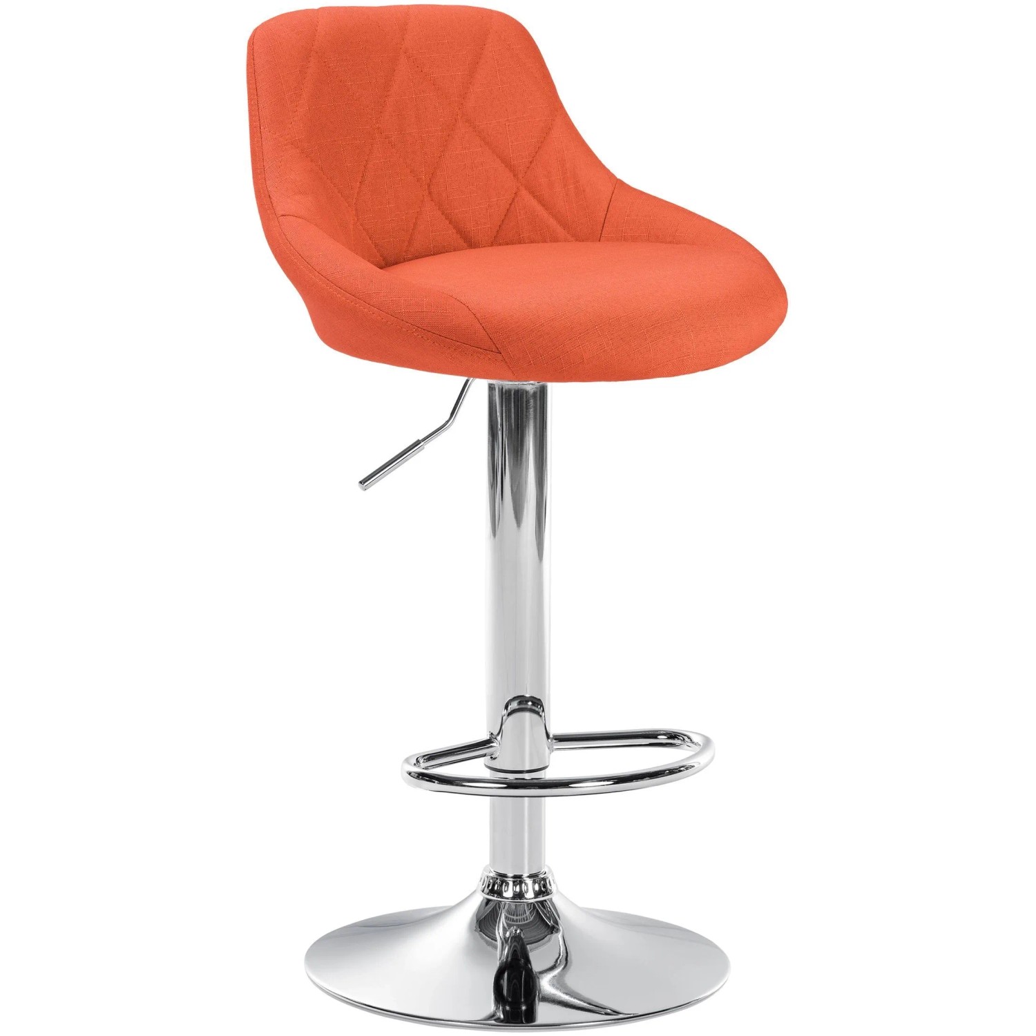 CLP Barhocker Lazio Stoff Orange/Chrom