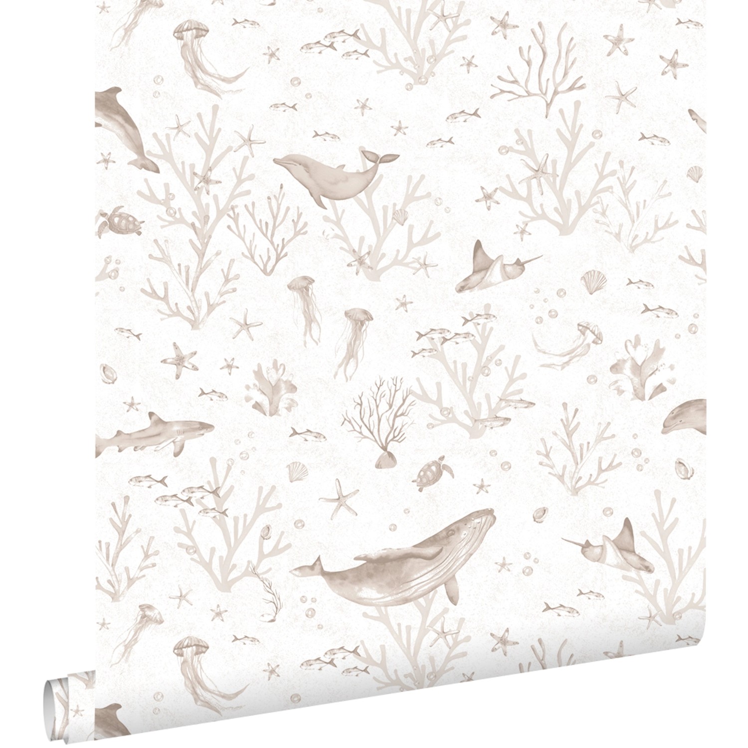 ESTAhome Tapete Unterwasserwelt Beige 50 x 900 cm günstig online kaufen