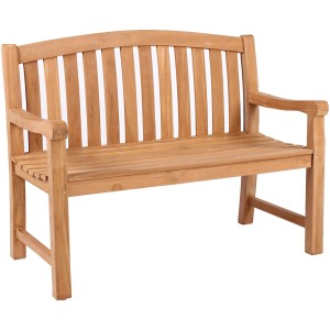 Gartenbank Swindon aus Teakholz, robuste Holzbank für den Garten oder die Terrasse.